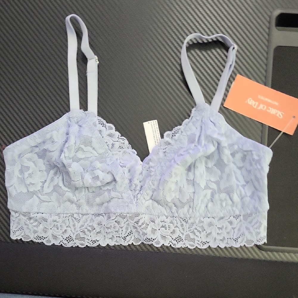 NWT State of Day Baby Blue‎ Lace Bralette XS